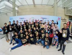 kontingen TDA Bandung berseragam Kaos event Pesta Wirausaha